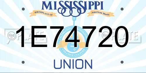 1E74720 Mississippi License Plate