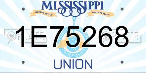 1E75268 Mississippi License Plate