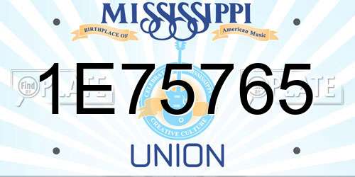 1E75765 Mississippi License Plate