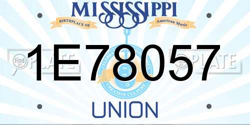 1E78057 Mississippi License Plate
