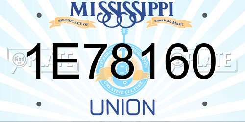 1E78160 Mississippi License Plate
