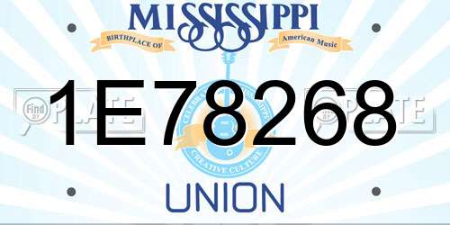 1E78268 Mississippi License Plate
