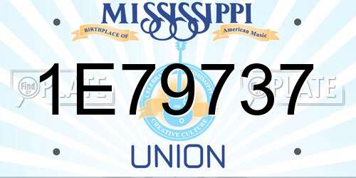 1E79737 Mississippi License Plate