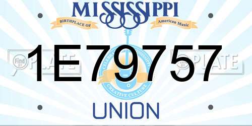 1E79757 Mississippi License Plate