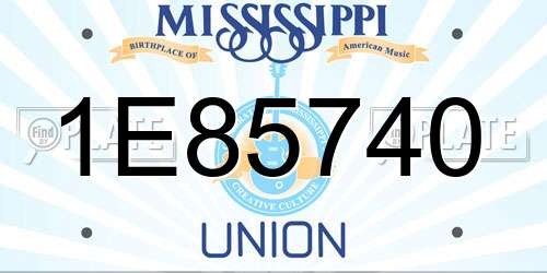 1E85740 Mississippi License Plate