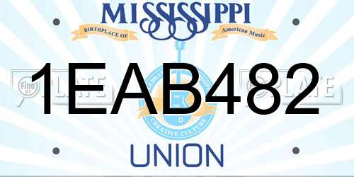 1EAB482 Mississippi License Plate