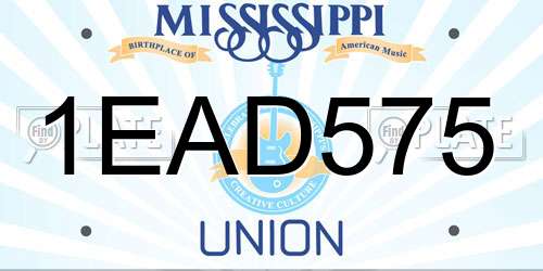 1EAD575 Mississippi License Plate