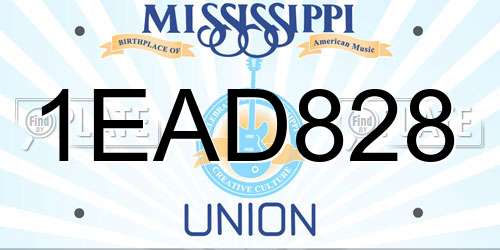 1EAD828 Mississippi License Plate
