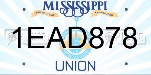 1EAD878 Mississippi License Plate