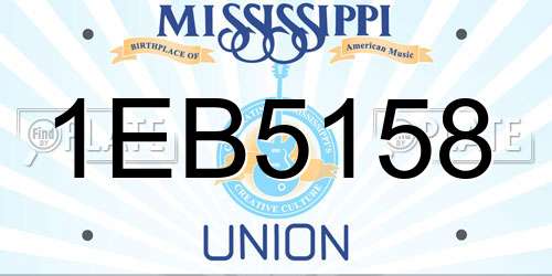 1EB5158 Mississippi License Plate