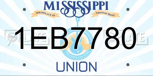 1EB7780 Mississippi License Plate