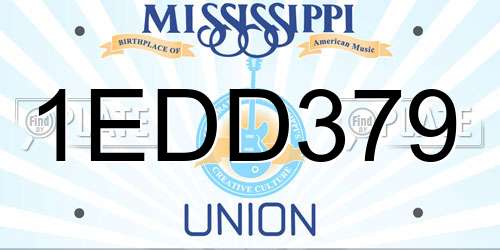 1EDD379 Mississippi License Plate
