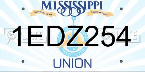 1EDZ254 Mississippi License Plate