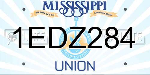 1EDZ284 Mississippi License Plate