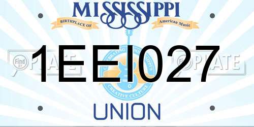 1EEI027 Mississippi License Plate
