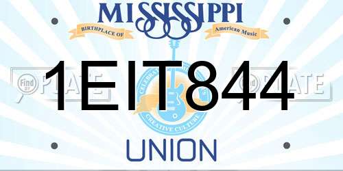 1EIT844 Mississippi License Plate