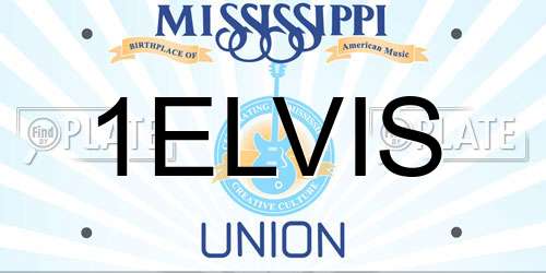 1ELVIS Mississippi License Plate
