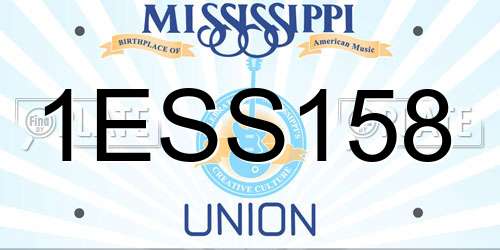 1ESS158 Mississippi License Plate