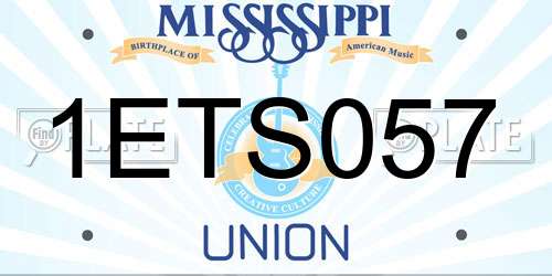 1ETS057 Mississippi License Plate
