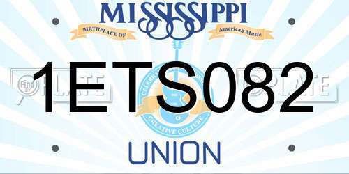 1ETS082 Mississippi License Plate
