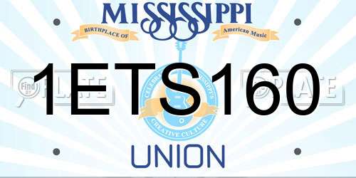 1ETS160 Mississippi License Plate