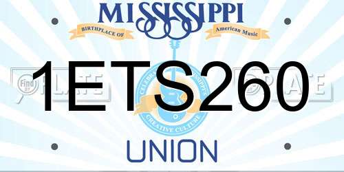 1ETS260 Mississippi License Plate