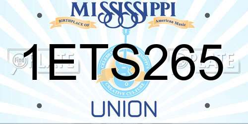 1ETS265 Mississippi License Plate