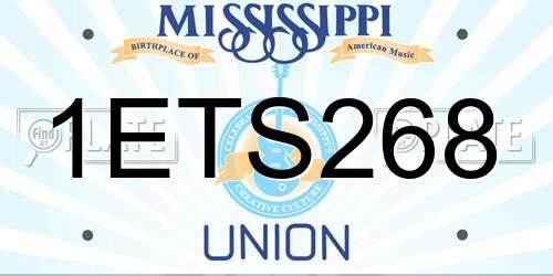 1ETS268 Mississippi License Plate