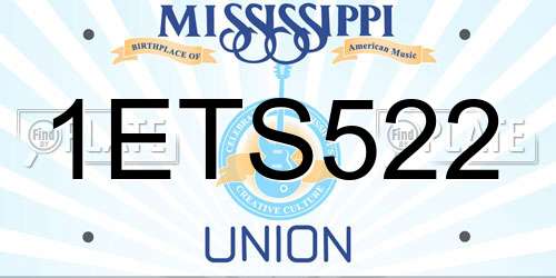 1ETS522 Mississippi License Plate
