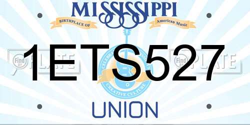 1ETS527 Mississippi License Plate