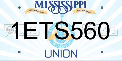 1ETS560 Mississippi License Plate
