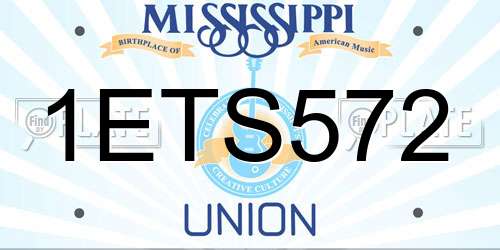 1ETS572 Mississippi License Plate
