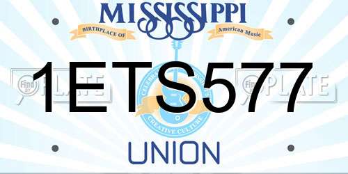 1ETS577 Mississippi License Plate