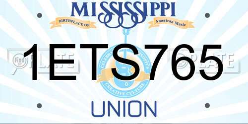 1ETS765 Mississippi License Plate