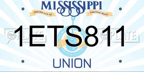 1ETS811 Mississippi License Plate