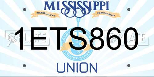 1ETS860 Mississippi License Plate