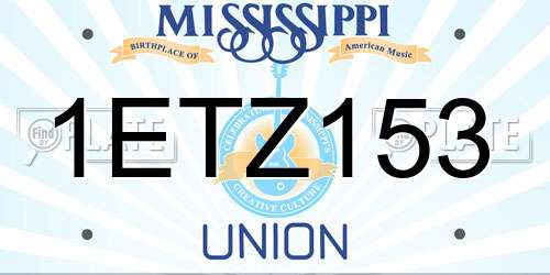 1ETZ153 Mississippi License Plate