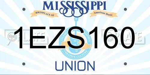 1EZS160 Mississippi License Plate