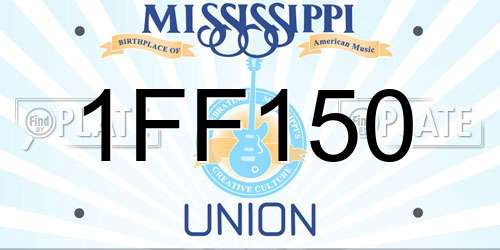 1FF150 Mississippi License Plate