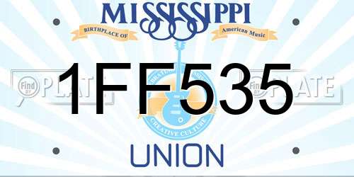 1FF535 Mississippi License Plate