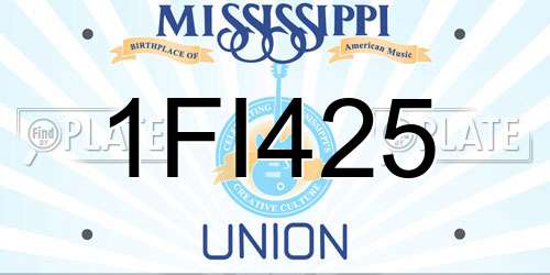 1FI425 Mississippi License Plate