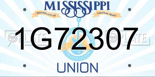 1G72307 Mississippi License Plate