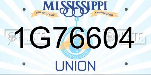 1G76604 Mississippi License Plate