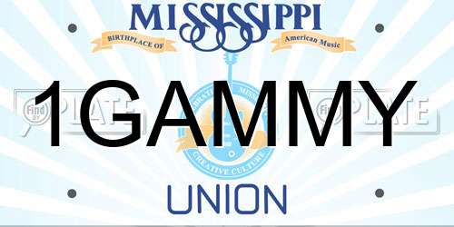 1GAMMY Mississippi License Plate