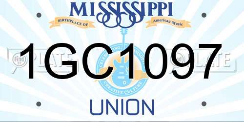 1GC1097 Mississippi License Plate