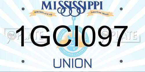 1GCI097 Mississippi License Plate