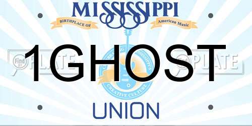 1GHOST Mississippi License Plate