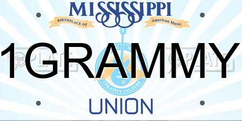 1GRAMMY Mississippi License Plate