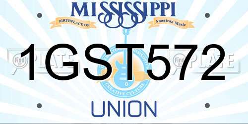 1GST572 Mississippi License Plate