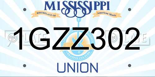 1GZZ302 Mississippi License Plate